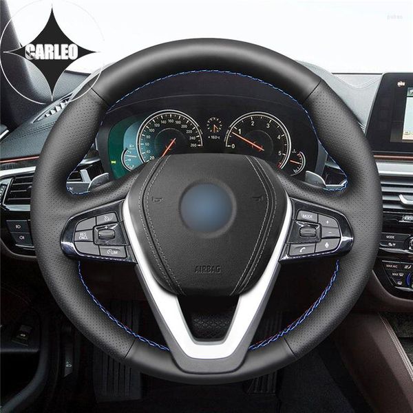 Housses de volant housse de voiture pour G20 G21 F40 F44 G23 G26 G30 G32 G12 X3 G01 X5 véritable cuir noir couture personnaliser support