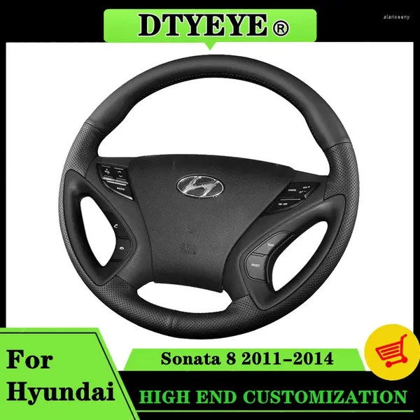 Couvre-volant Housse de voiture pour Hyundai Sonata 8 2011-2014 Accessoires de bricolage personnalisés Intérieurs Tresse originale