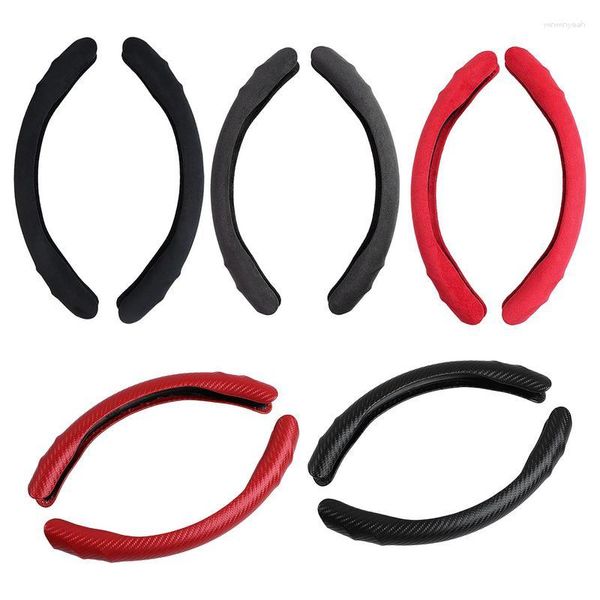 Cubiertas de volante Cubierta de coche Funda de fibra de carbono universal Protector absorbente de sudor para vehículos SUV