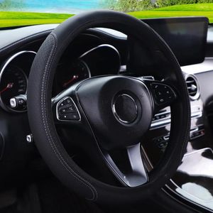 Steering Wheel Covers Car Interior Cover Breathable Accessories Easy To Clean 1PCS/set Anti Slip Green Line