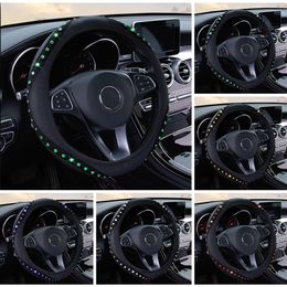 Fundas para Volante Funda para Volante de Coche sin Anillo Interior con Brillo de Piedras Preciosas de Diamante para CORSA C (X01) para Mustang Coupe para Mustang Coupe