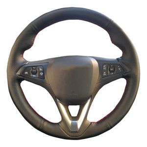 Steering Wheel Covers Car Steering Wheel Cover For Opel Astra (K) Corsa (E) CrosslandX GrandlandX Insignia Customized Steering Wrap Microfiber Leather G230524 G230524