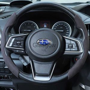 Cubiertas del volante Car Suede Fluffy Volante Cubierta Auto Interior Accesorios para Subaru Forester Outback Legacy XV Crosstrek Impreza WRX BRZ x0705