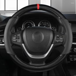 Housses de volant bâche de voiture en cuir de Fiber de carbone 38cm pour E38 E39 E46 X3 X5 Z3 Z4 1/3/5/7 série accessoires Auto