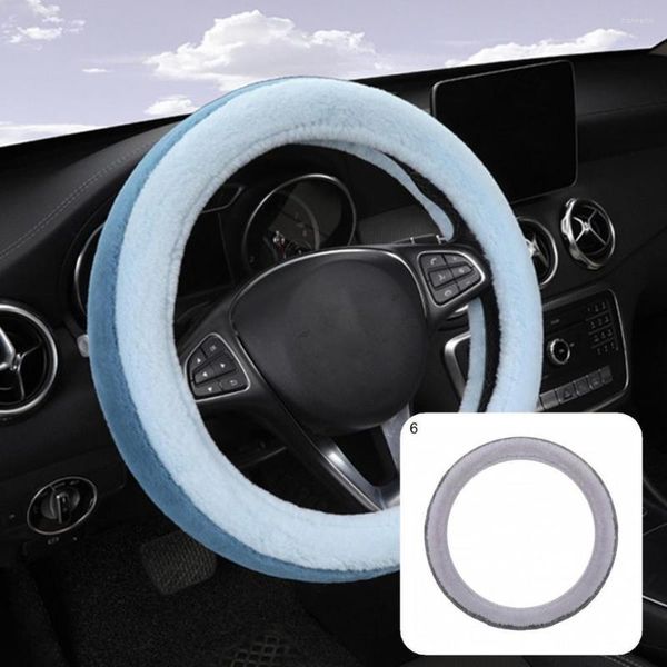 Fundas para volante Funda elegante Cojín de coche de felpa Sin olor Resistente al desgaste