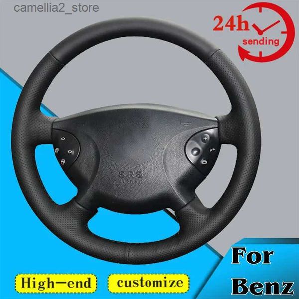 Fundas para volante Cubierta trenzada para volante de automóvil personalizada 100% apta para Mercedes Benz Clase E W211 Clase G W463 2002 2003-2006 2007 Accesorios para automóvil Q231016