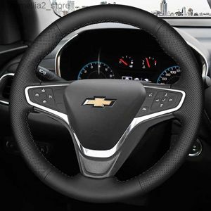 Fundas para volante Personalizar Funda para volante de coche de cuero de microfibra Antideslizante transpirable para Chevrolet Malibu XL 2015-2019 Equinox 2017-2019 Q231016