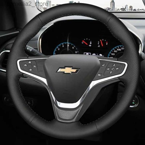 Couvre Volant Personnalisez la couverture de volant de voiture en cuir microfibre antidérapant respirant pour Chevrolet Malibu XL 2015-2019 Equinox 2017-2019 Q231016