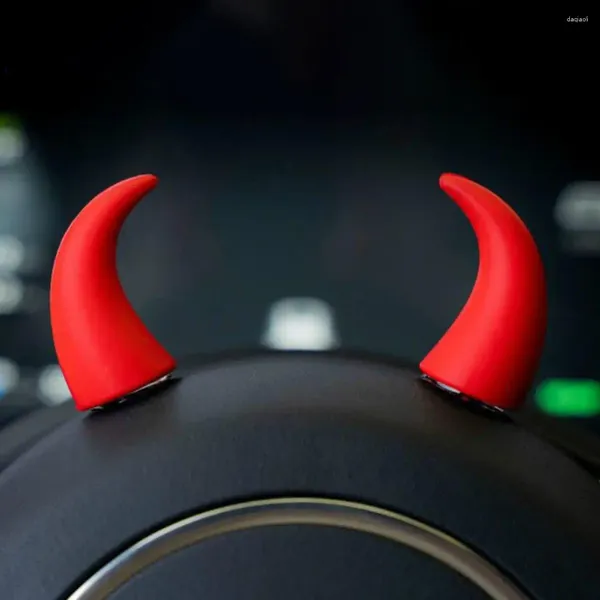 Cubiertas del volante Devil Horn Accesorios para el automóvil Conjunto de calcomanías llamativas Decoración automotriz elegante Autoadhesivo para