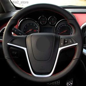 Steering Wheel Covers DIY Black Hige Soft Artificial Leather Car Steering Wheel Cover for Opel Insignia 2008-2013 Astra (J) Cascada Mokka 2012-2019 Q231016