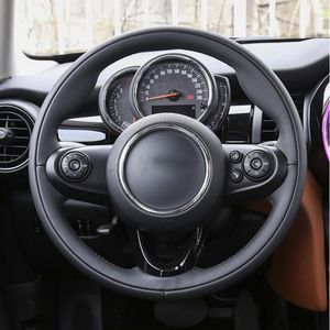 Stuurwiel Covers DIY Custom Originele Auto Cover Voor Mini Cooper Coupe Clubman Countryman 2014-2023 Leer Gevlochten