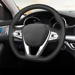 Couvre-volant bricolage personnalisation confortable en cuir véritable accessoires d'intérieur de voiture couverture pour Changan CS75