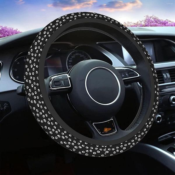 Fundas para volante con estampado de perro, funda para coche para mujeres y niñas, protector oscuro para pies de 15 pulgadas