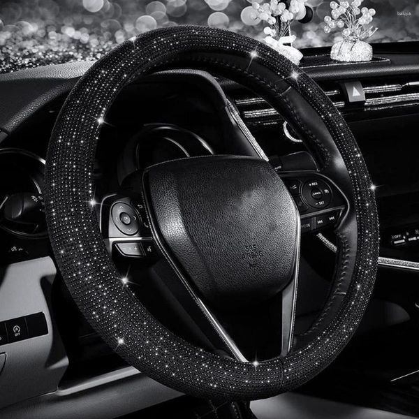 Fundas para volante, fácil limpieza, duraderas, delicadas, con diamantes de imitación, Protector de caja para camión