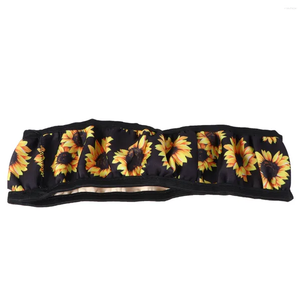 Couvre-volant bandes élastiques couverture de tournesol impression florale de voiture style automatique Miss