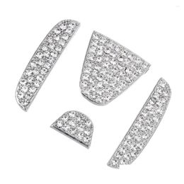 Couvre-volants ERS 1PC Fashion Crystal Decor Sticker Compatibel with Car Sier Drop Livrot Automobiles Motorcycles intérieur AC OTKHI