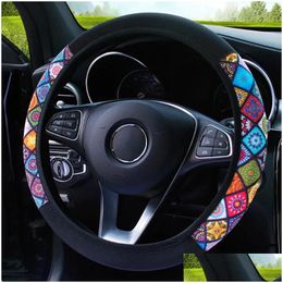 Coprivolante Ers 38Cm Elastico Auto Er Stile Etnico Stampa Antiscivolo Styling Volante Accessori Interni Consegna Drop A Ot9Mh