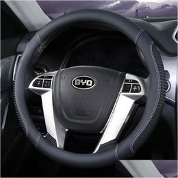 Couvre-volant Ers Car Anti Slip Er 37-38cm pour Byd Tang Song Yuan Qin Plus Han Ev E3 Dolphin Accessoires Drop Delivery Automob Dhuxd