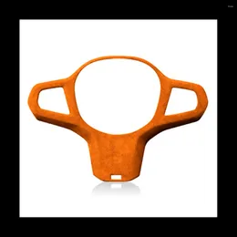 Housses de volant pour 19-22 X5 autocollants de Modification de garniture de couverture de panneau en cuir Orange