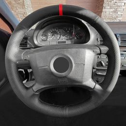 Stuurwielafdekkingen voor 3 5 -serie E36 E46 E39 1995 - 2003 X3 E83 X5 E53 2000 2006 CAR Interieur Cover geperforeerd lederen bekleding