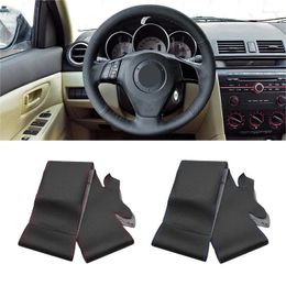 Couvre-volant pour vieille Mazda 3 5 6 Pentium B70 2004 2005 2006 2007 2008 2009 bâche de voiture en cuir microfibre perforé