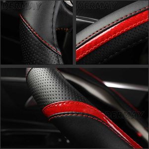 Stuurwielafdekkingen voor Renault Clio 5 V Auto stuurwielafdekking niet-slip ademende microfiber lederen koolstofvezel mode auto-accessoires T221108