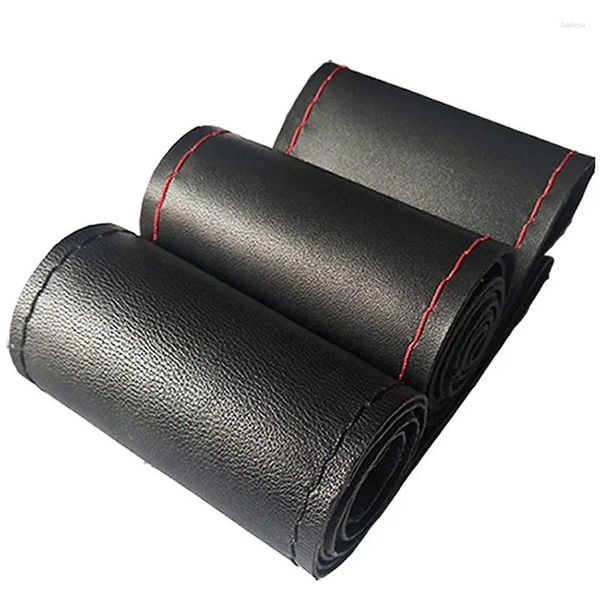 Cubiertas del volante Cubierta de costura a mano 38 cm 15 pulgadas de diámetro Universal Car Styling Protección trenzada con hilo de aguja