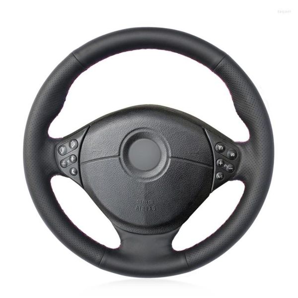 Cubiertas del volante de la cubierta de automóvil de cuero negro cosido a mano para M Sport E36 1996-2000 E39 1995-2001 Z3 E36/7 E36/8