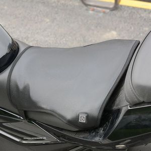 Cubiertas del volante Cojín de asiento con calefacción para motocicletas Bicicletas eléctricas Cubierta de calefacción Ajuste de temperatura de 3 velocidades Almohadilla de cuero impermeable