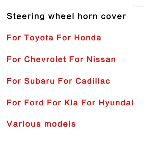 Couvre-volant couvercle de klaxon pour Toyota Honda Chevrolet Nissan Subaru Cadillac Ford Kia Hyundai et ainsi de suite