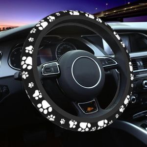 Stuurwiel omvat instantArs Auto Cover White Animal Print Braid op het autostyling auto-accessoire