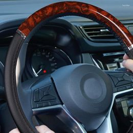 Stuurwielhoezen Lederen autohoes 38 cm Universa met antislip styling Autobeschermingsaccessoires voor interieuronderdelen