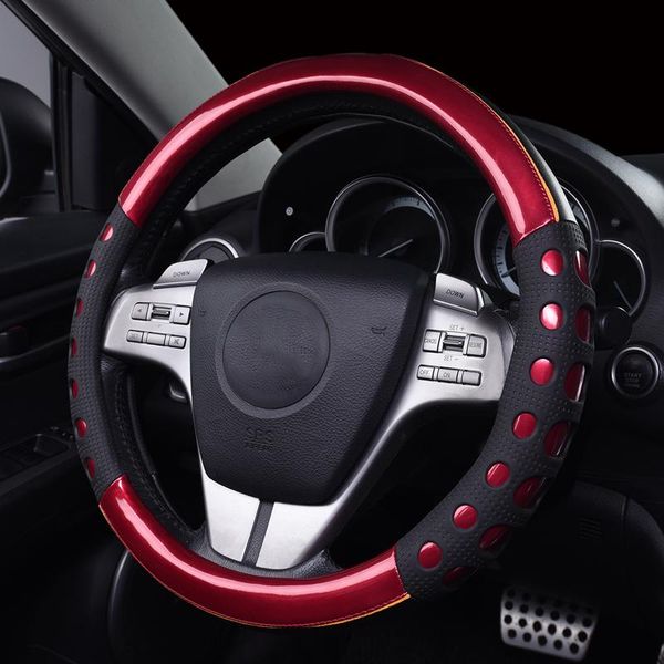 Cubiertas de volante de lujo 3D antideslizante personalizado lindo cuero colorido PVC accesorios de coche para niñas mujeres dirección