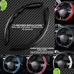 Cubiertas del volante Nuevo antideslizante Fibra de carbono Dirección del automóvil ER Volante Booster para accesorios antideslizantes Entrega de entrega Automóviles Moto Dhhay