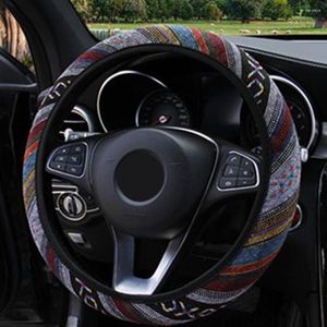 Volante cubre piezas cubierta coche 15 '' 1PC 37-38CM Boho étnico agarre DIY