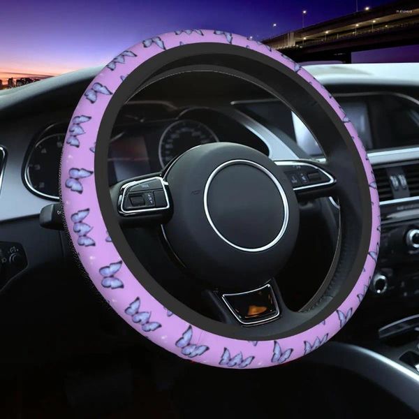 Couvre-volants Couvre-voiture de papillon violet 38 cm Auto Protecteur Elastische Accessoires intérieurs