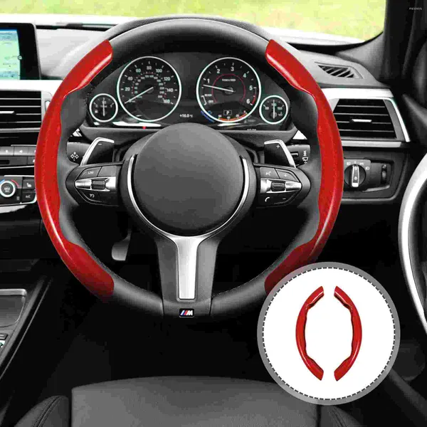 Couvre volant rouge voiture accessoires femmes accessoires Protection Grip couverture protecteur anti-dérapant ensemble Wrap