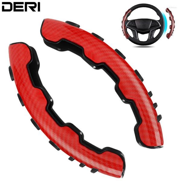 Juego de fundas para volante de coche de 15 pulgadas, fibra de carbono Universal para agarre de volante de 37-38cm, rojo, negro, marrón, resistente