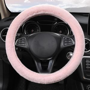 Housses de volant housse de voiture universelle style intérieur hiver peluche décoration étui de protection