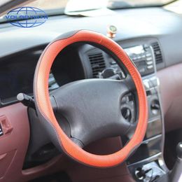 Stuurwielafdekkingen Volodymyr Auto Cover Universal Skidproof Anti Slip Embossing Leather Styling Auto