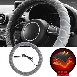 Couvertures de volant Kits de chauffage de couverture de voiture d'hiver 38CM Auto Heat Pads Electric Universal