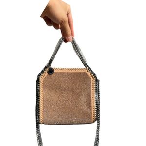 Stella McCartney 10A Top Class 1: 1 Sac à chaîne en diamant Classique Strass Sac à bandoulière en chaîne pour femme Emblème en métal Accessoires Sac de créateur ID luxury_bag1588