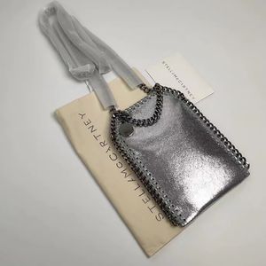 Stella McCartney Bag Mini Phone Falabella Bag Bold Cadena Diamante Corte de oro Latón Reciclado Dos manijas superiores Bolsos de diseño de lujo Bolsas Crosswith Bolsas Altas