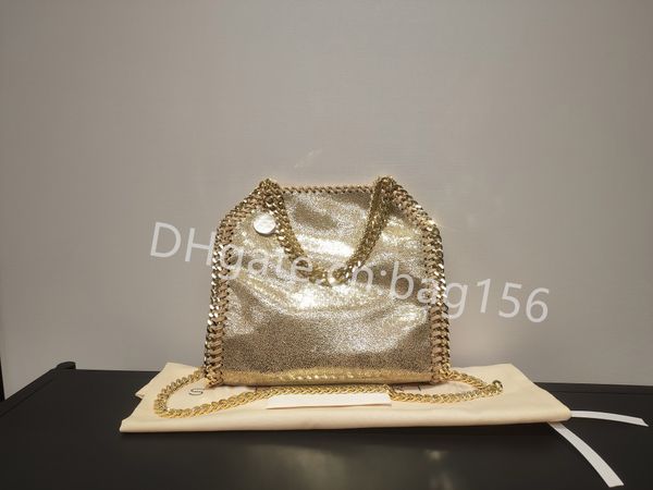 Stella Mccartney Falabella Bolso grande de diseñador para mujer Espejo 10a Bolsas de cadena de compras de lujo Cartera Mensajero Bolso de cuero Bolsos de calidad para hombro Crossbody