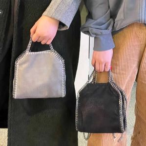 stella mccartney falabella mini sac fourre-tout femme ruban métallique noir minuscule shopping femmes sac à main en cuir bandoulière sac à bandoulière luxe léger et haut sens