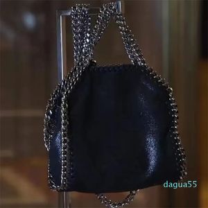 stella mccartney falabella mini sac fourre-tout femme ruban métallique noir petit sac à provisions femmes sac à main en cuir bandoulière sacs à bandoulière