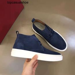 Stella McCartney Hoogste Men Stijl Kwaliteit Nieuwe Suede Sneakers Schoenen Hightop Gancio Rubber Sole Groothandel Trainers Blue Black Blue Comfort Man Casual Walk