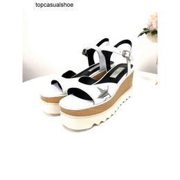 Stella McCartney Women Sandals Star Design Summer Geathe Cuir Casual Shoes Centre Plateforme