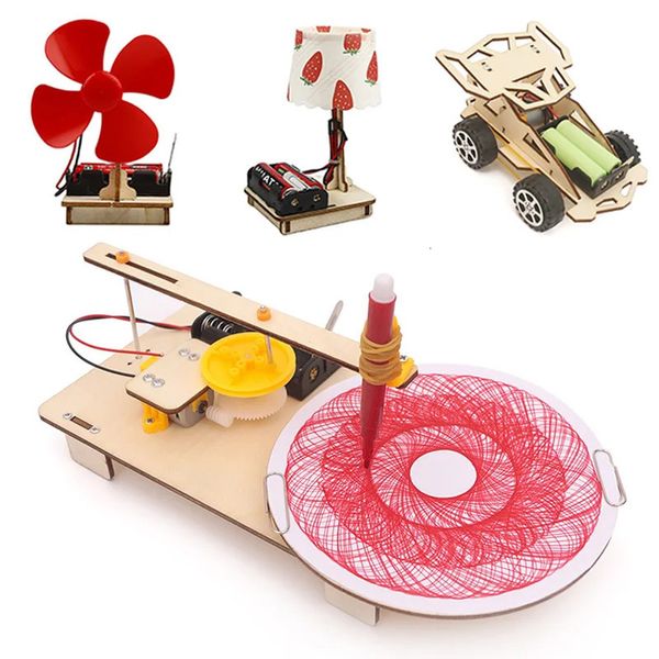 Kits STEM, juguetes de madera para niños, ciencia robótica, inventos creativos, kit electrónico DIY, ensamblaje de tecnología, rompecabezas 3D 240102