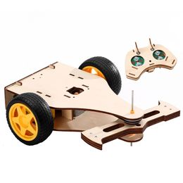STEM Speelgoed Voor Kinderen Educatief Wetenschap Experiment Technologie Speelgoed DIY Elektrische Motorr Model 3D Houten Puzzel Geschilderd Kinderen 240102